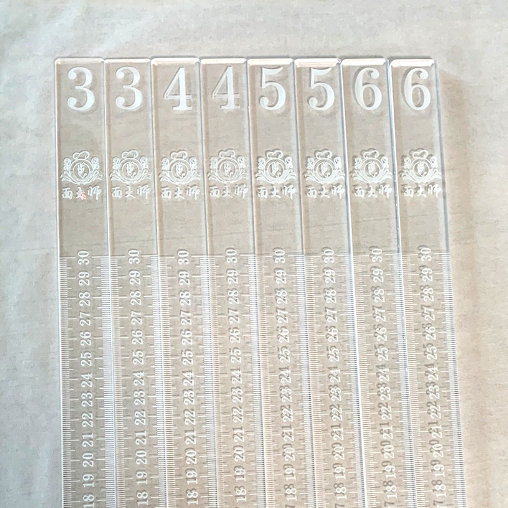 Fondant Smoother Set - クッキー、ケーキローリングツール、フォンダン、結合、厚さの定規、煙、ペストリー、ベーキングアクセサリー用のアクリルバランス定規、2個