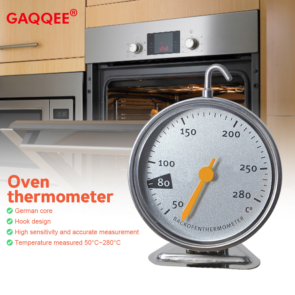 Oven Thermometer Analog - 50-280 摂氏オーブン温度計ステンレス鋼スタンド大型ダイヤルベーキングバーベキュー調理肉食品温度測定家庭用