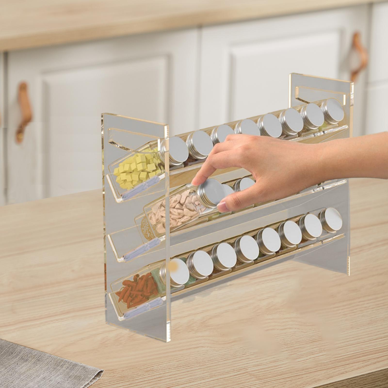 Kitchen Baking Pantry - キッチンパントリー用アクリルスパイスラック、香水オーガナイザースタンド、キッチンストレージソリューション、ベーキング用品、スパイスボトル