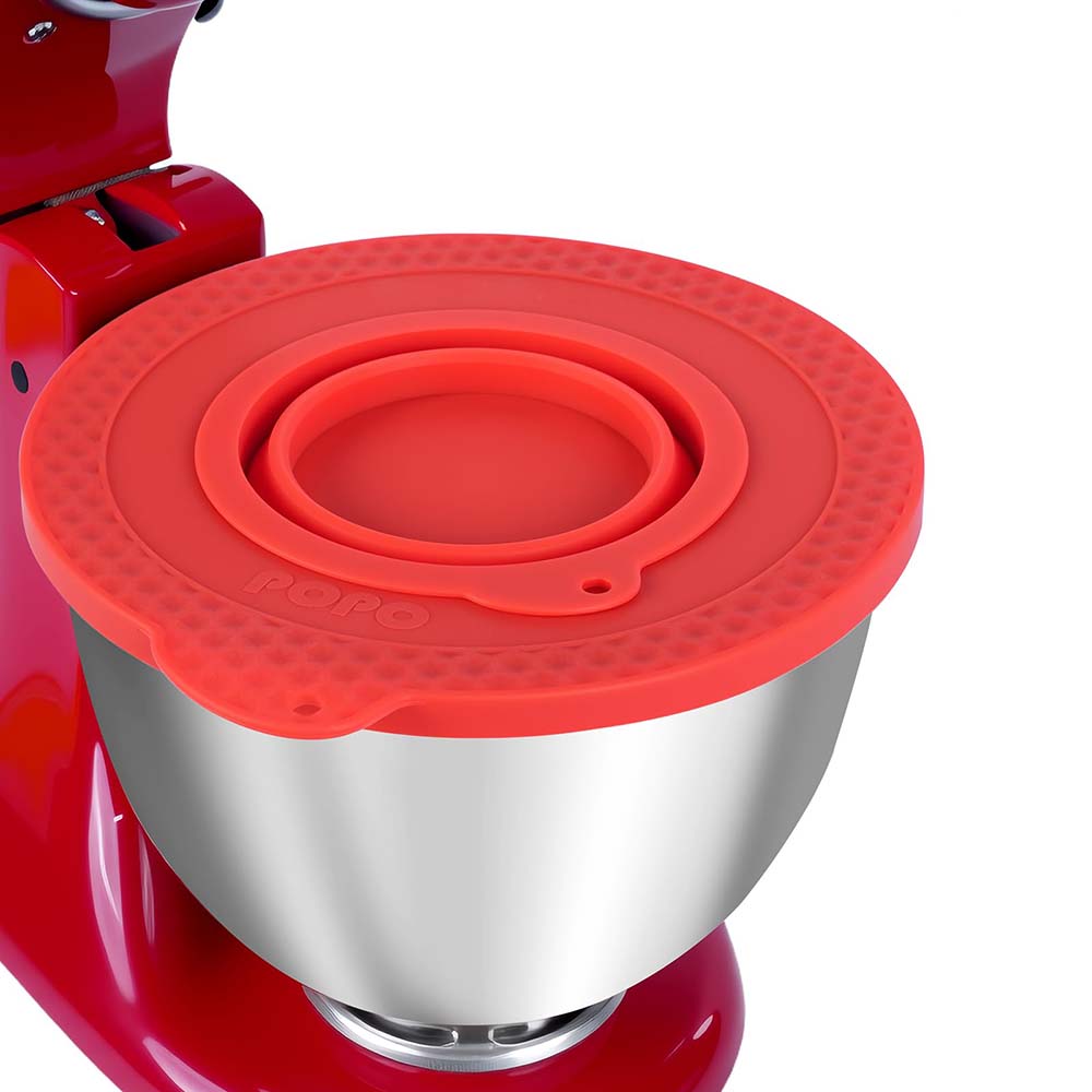 Kitchenaid Baking Bowl - 4.5～5クォート チルトヘッドスタンドシリコンミキサーボウルカバー 注ぎ口シールド蓋 キッチンエイド対応 折りたたみ式小型ボウル付き