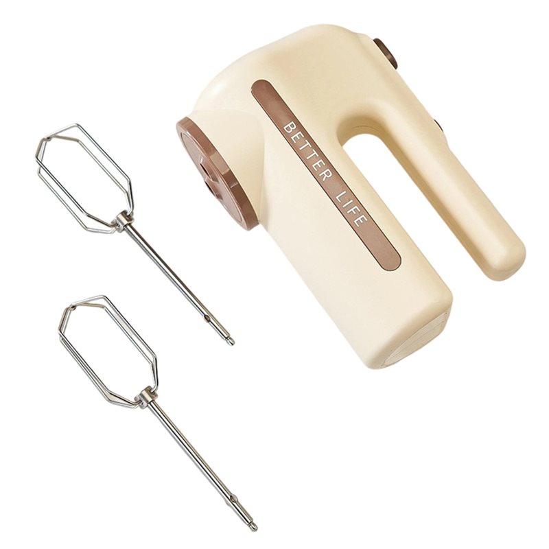 Kitchen Baking Gift Ideas - AC93-コードレス電動ハンドヘルドミキサー キッチンベーキングキット用 5段階速度設定 2つの取り外し可能な泡立て器付き - ギフトアイデア