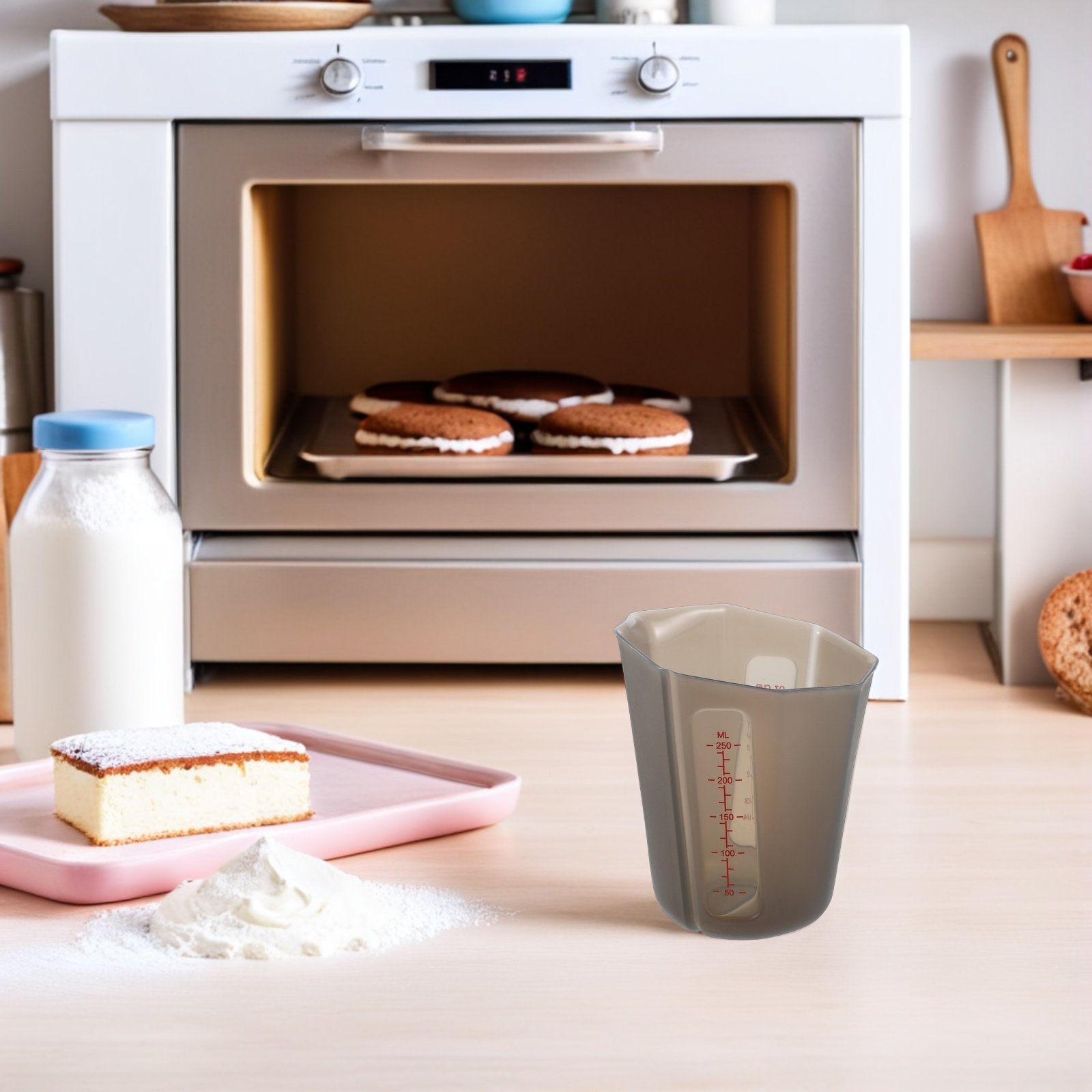 Baking (Kitchen Ingredient) - 3個セット 折りたたみ式シリコン計量カップ 省スペース キッチン ベーキング クッキング