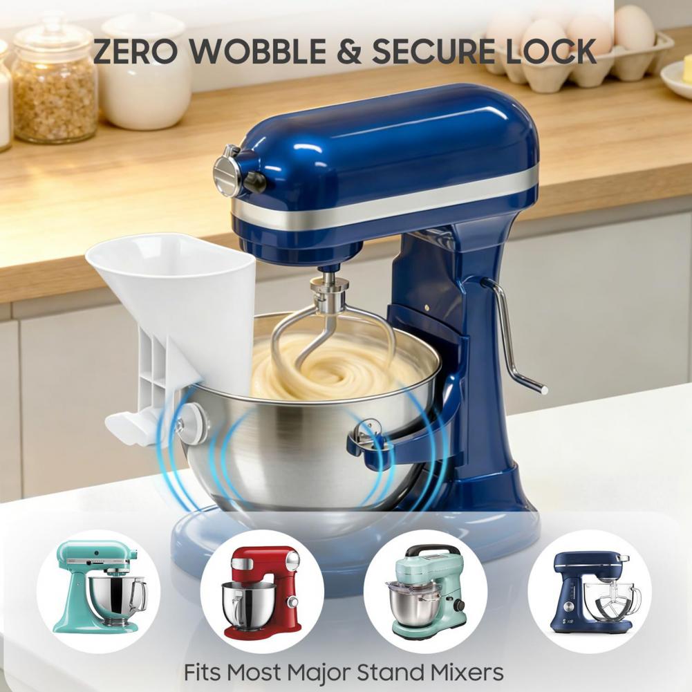 Kitchenaid Baking Bowl - 食器洗い機対応の漏斗、ベーキング用漏斗、調整可能な小麦粉用漏斗、スタンドミキサーボウル用、キッチンエイド用広口注ぎ口アタッチメント