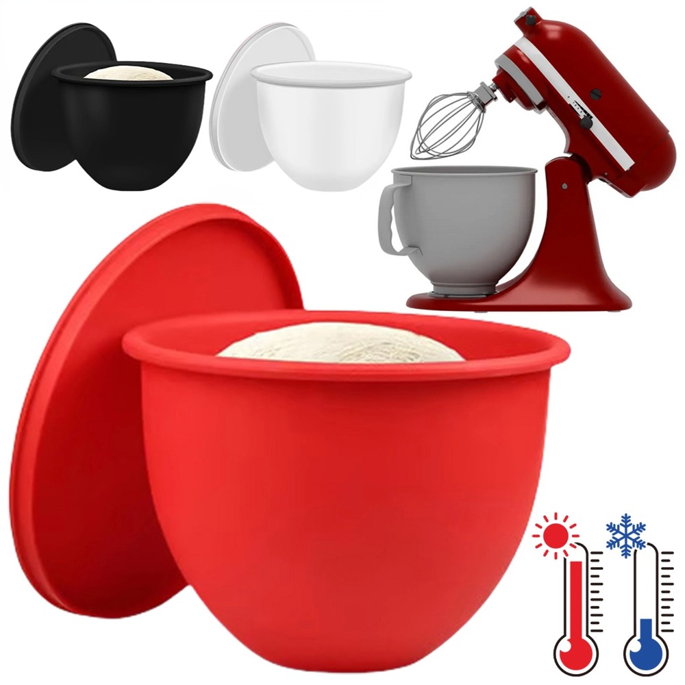 Kitchenaid Baking Bowl - キッチンエイドチルトヘッド5クォートミキサー用シリコンライナー、蓋付きミキサーボウル、再利用可能なミキサーアタッチメント、キッチンベーキングアクセサリー