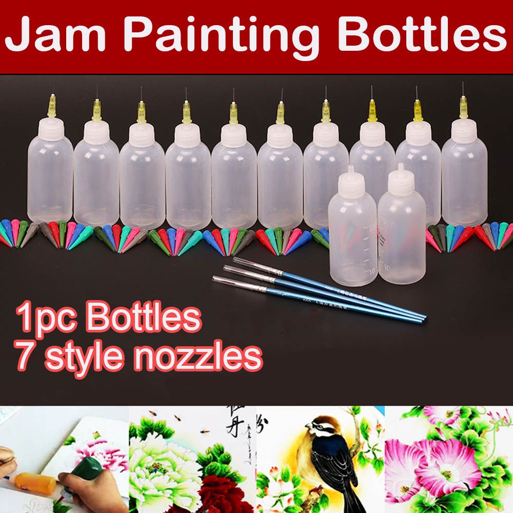 Kitchen Baking Drawing - 50ML クラフトジャムポットノズル 調理・製菓用キッチンツール ドリンクウェア 描画ツール スクイーズボトル