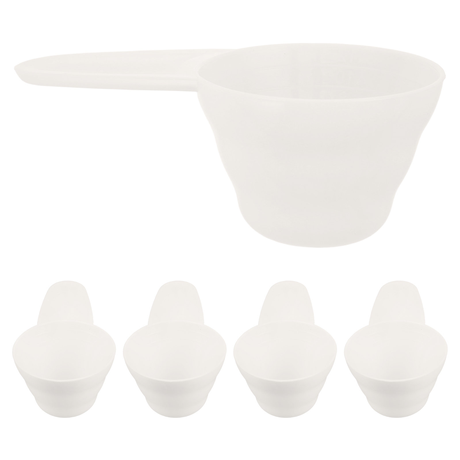 Baking (Kitchen Ingredient) - 5個入りプラスチック製計量スプーンセット、食品グレード、短いハンドル、コーヒー計量、ベーキング、小麦粉、乾燥材料、キッチン調理用