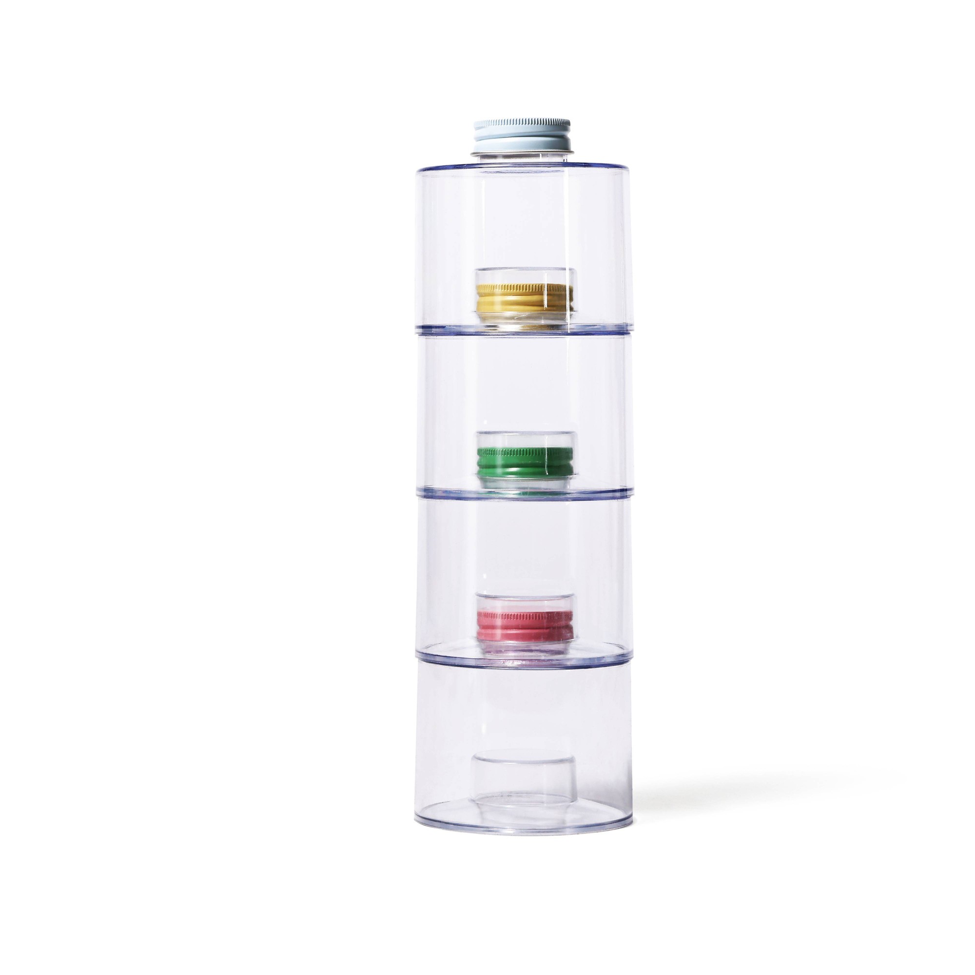 Kitchen Baking Pantry - 4個セット スタッカブルスプリンクルシェイカーセット 6液量オンス プラスチック製 各種蓋付き ベーキング