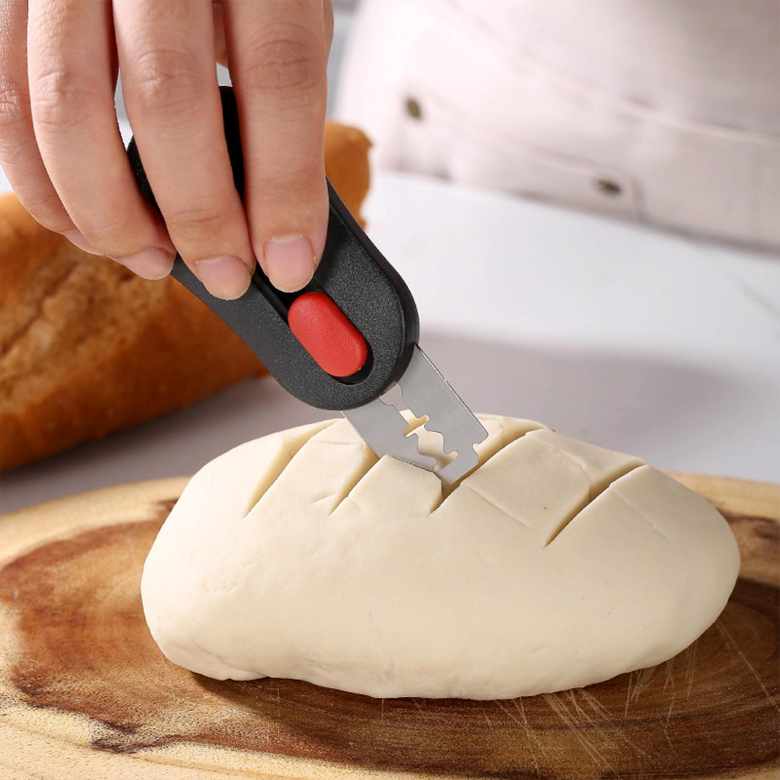 Bread Lame Scoring - サワー種パン用スコアリングレーメ、パン切りツール、5枚刃付き、ベイカーズレーメ、生地スコアリングナイフ、家庭用キッチン用品