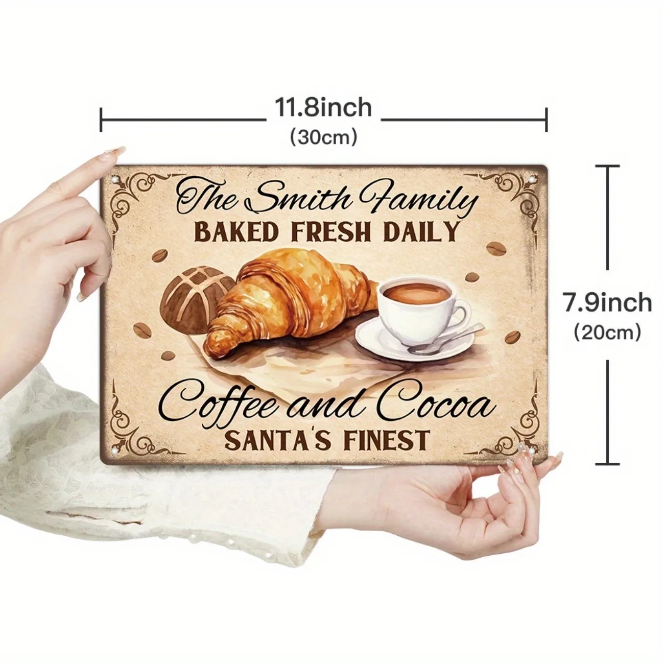 Kitchen Baking Wall Art - [2Dフラット]素朴な農家風ベーキングメタルプレートカスタムヴィンテージキッチンウォールアート装飾用