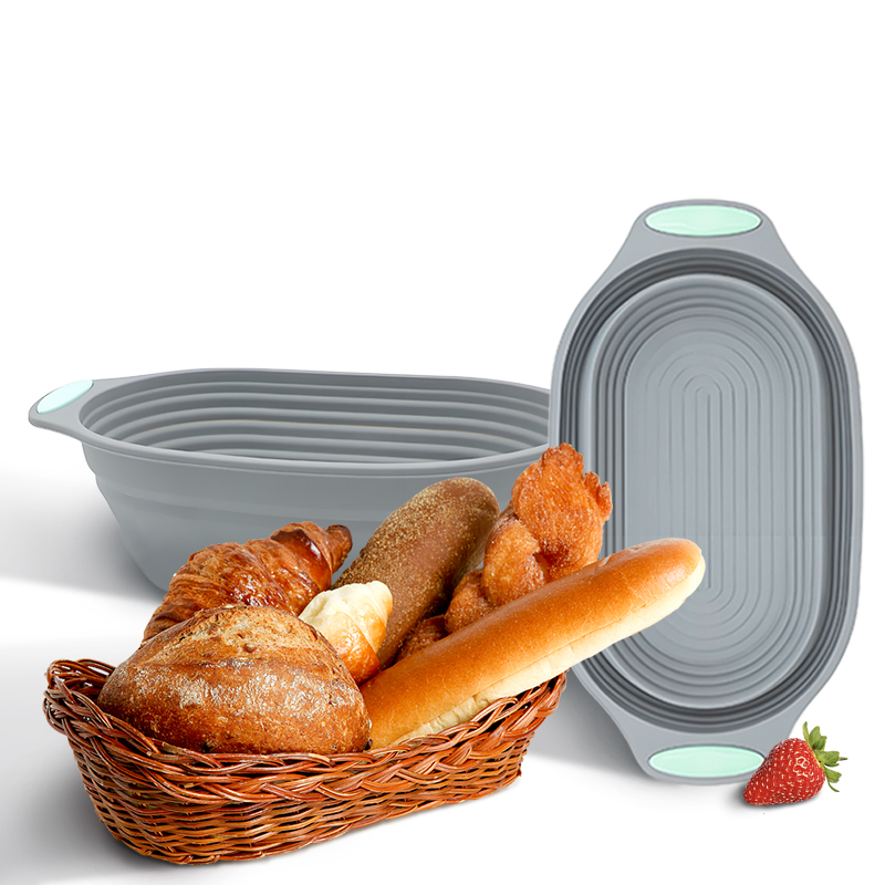 Proofing Basket Banneton - 1PC シリコン製折りたたみ式バヌトンパン発酵バスケット - サワー種パン焼き用ボウル 食品グレードのキッチンアクセサリー