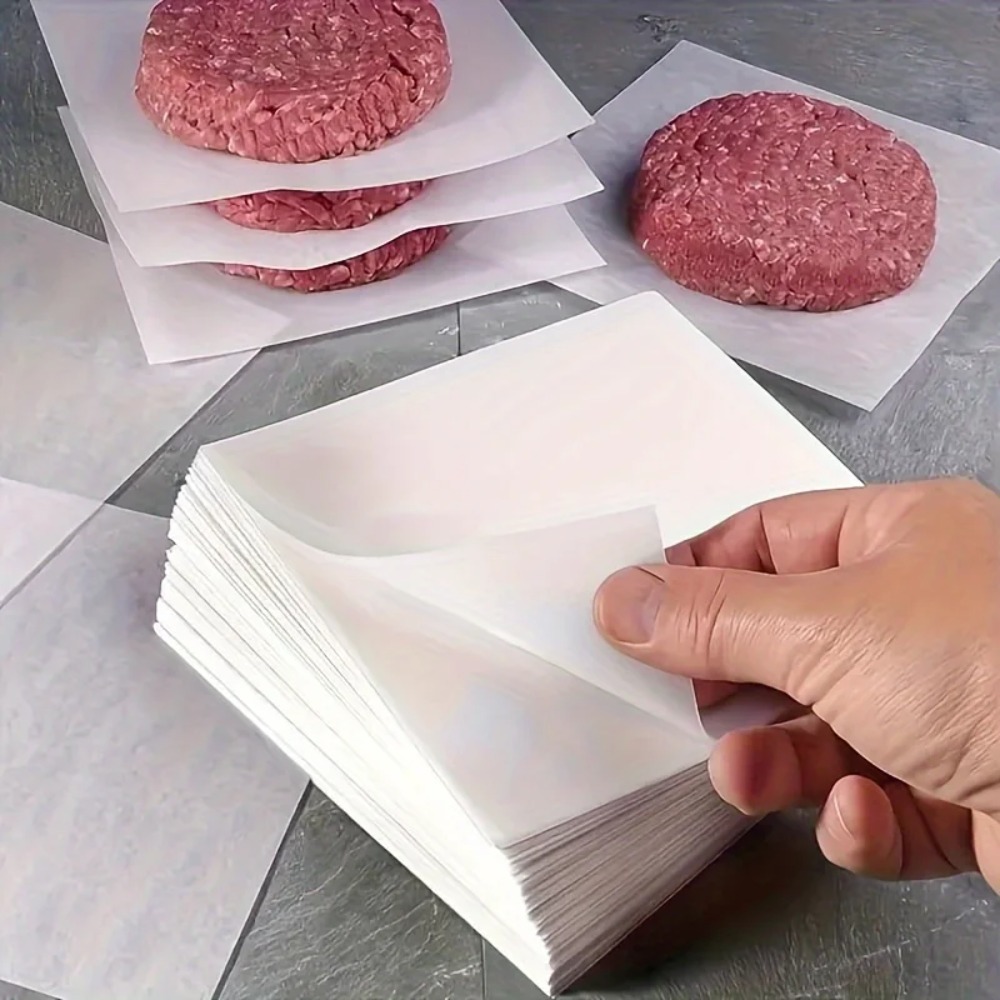 Kitchen Baking Sheets - 100/200 厚手のノンスティックオーブンペーパー-フードワックスペーパー、ハンバーガー、クッキー、キッチンベーキング用の必須食品包装紙
