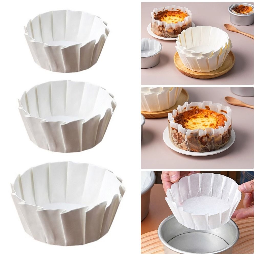 Kitchen Baking Sheets - 折りたたみ式防錆紙コップ、防滴ライナー、ベーキングトレイ、ケーキ紙、キッチンベーキング用ラップ、4 