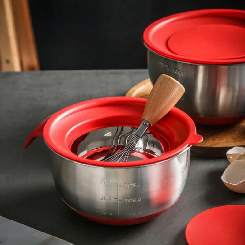 Kitchenaid Baking Bowl - ステンレス製ミキシングボウル、アイスクリームボールエイド、キッチンボウル、ベーキングツール、ダイニングバーガジェット、ホームガーデン、深い