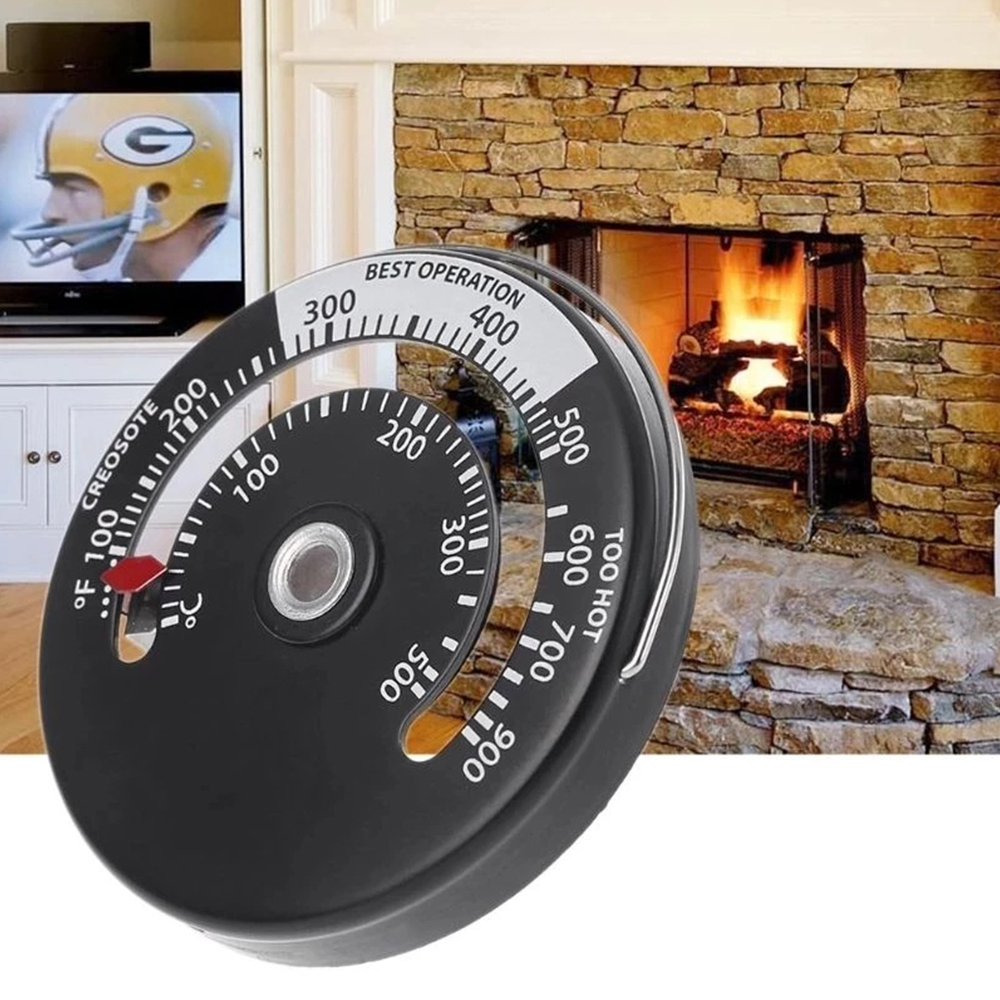 Oven Thermometer Analog - ホット温度計磁気薪ストーブヒーター温度計暖炉ファンストーブプローブ家庭用感度バーベキューオーブンツール