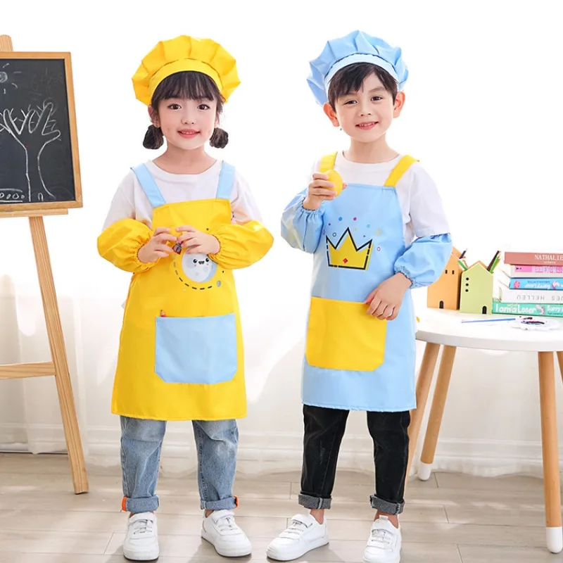 3pc 子供キッチンエプロンセットベーキングキッズペインティ - Kitchen Baking Drawing のレビューと価格