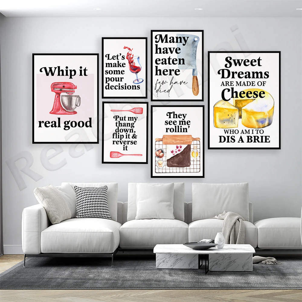 面白いベーキングの名言ポスター、食品のダジャレ名言、面白いウ - Kitchen Baking Wall Art のレビューと価格