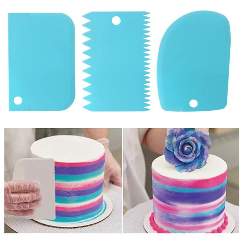3個/ロット クリームスクレーパー スムーザー DIY ケー - Fondant Smoother Set のレビューと価格