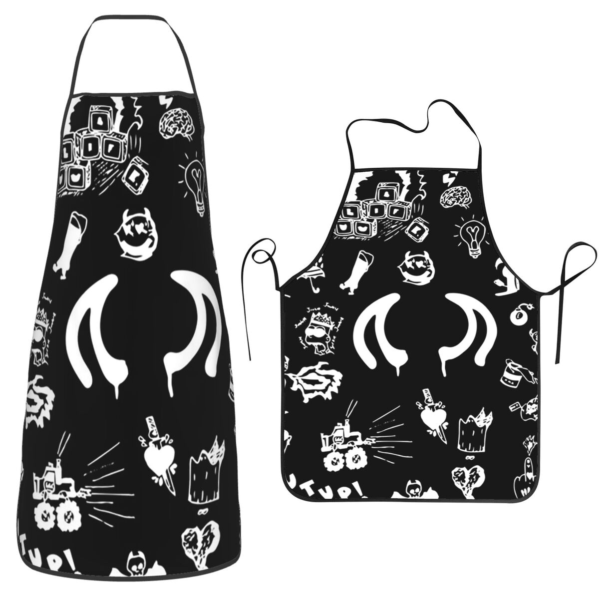 Yungblud 描画タトゥーシートエプロンシェフクッキング - Kitchen Baking Drawing のレビューと価格