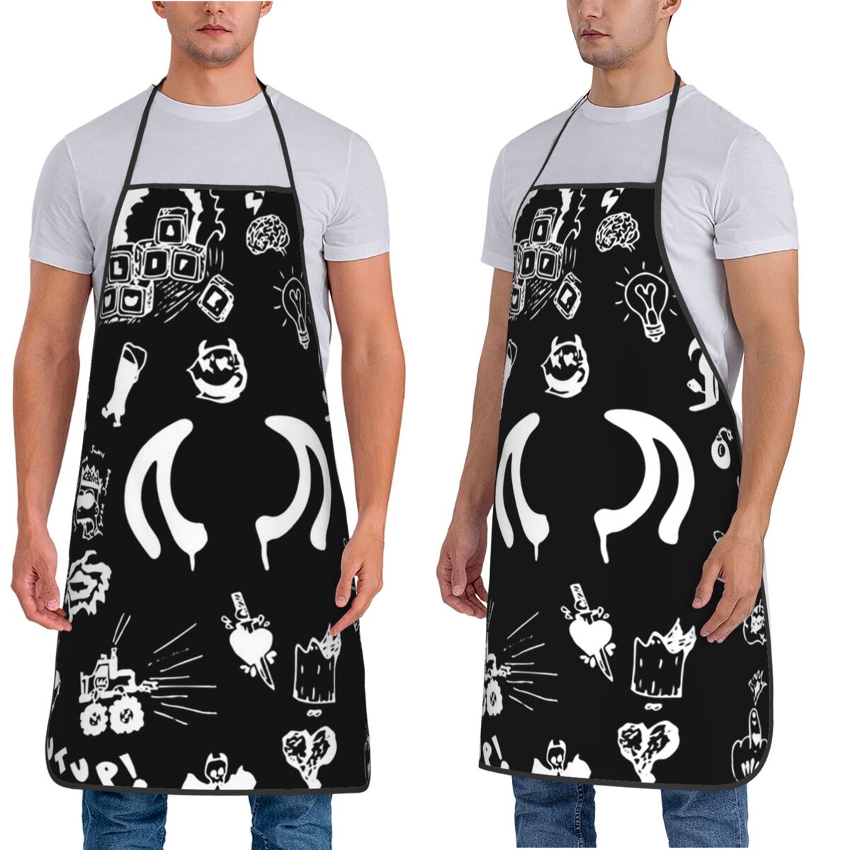 Yungblud 描画タトゥーシートエプロンシェフクッキング - Kitchen Baking Drawing のレビューと価格