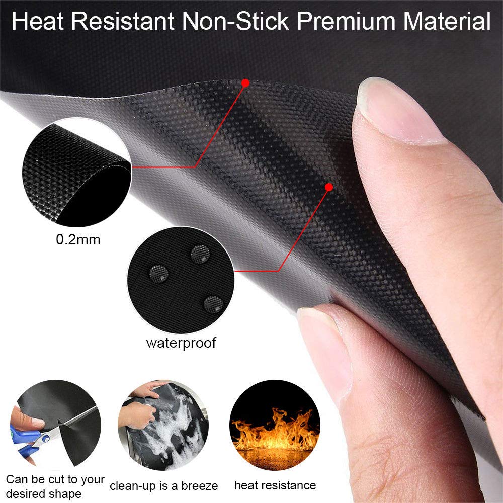5-10 個バーベキューグリルマットノンスティック耐熱グリル - Super Kitchen Baking Mat のレビューと価格