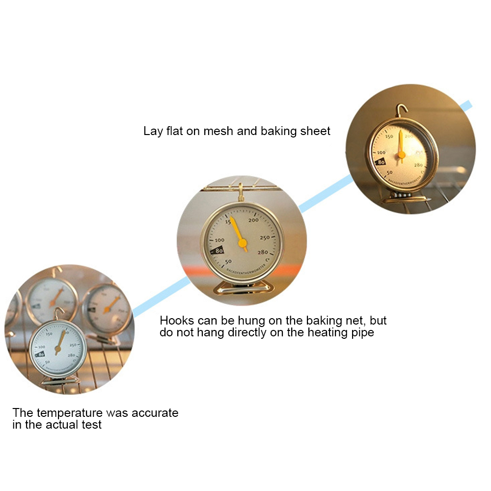 50-280 摂氏オーブン温度計ステンレス鋼スタンド大型ダイ - Oven Thermometer Analog のレビューと価格
