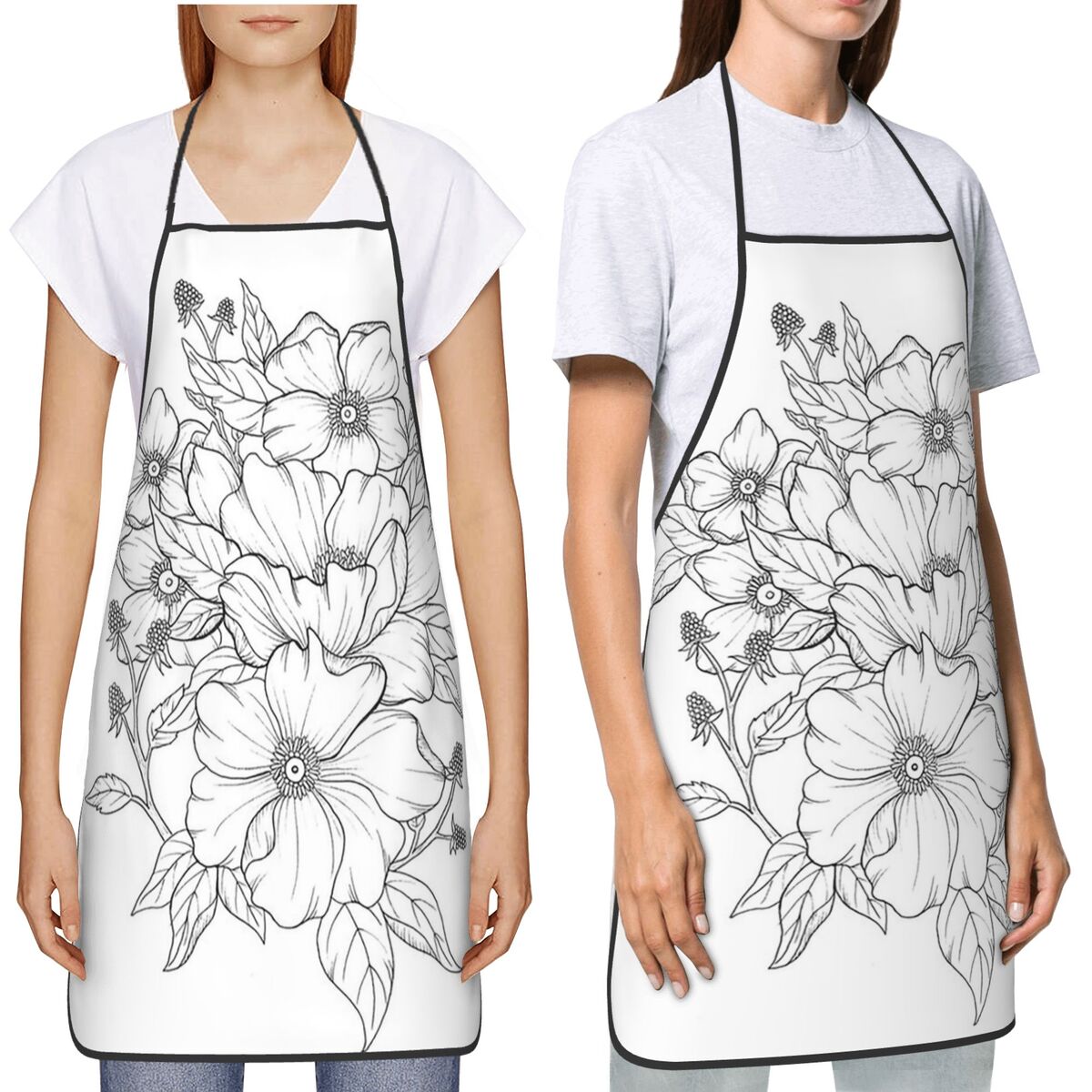 花束スケッチ植物ラインアートニュートラルフローラルドローイン - Kitchen Baking Drawing のレビューと価格
