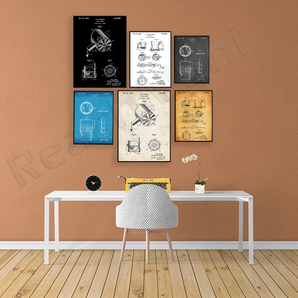 小麦粉ふるい 1926 特許プリント、ベーキングキッチンウォ - Kitchen Baking Wall Art のレビューと価格