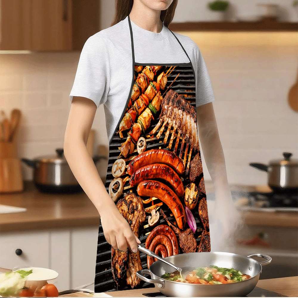 楽しいバーベキューテーマのエプロン1枚。定番のバーベキューフ - Kitchen Baking Gift Ideas のレビューと価格