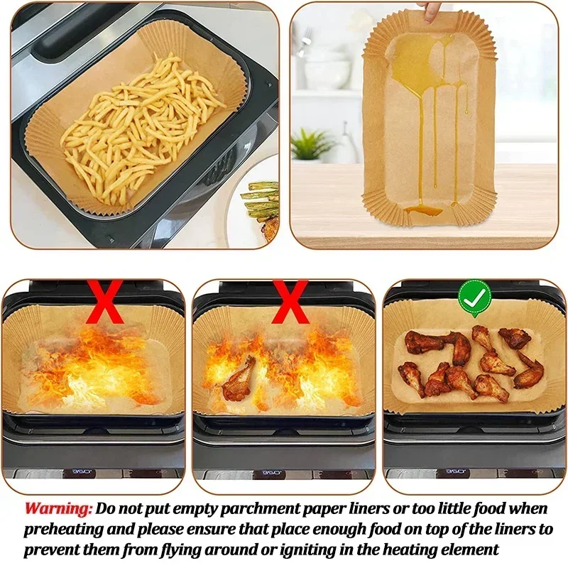 使い捨てエアフライヤー紙ノンスティックキッチンベーキングエア - Kitchen Baking Sheets のレビューと価格