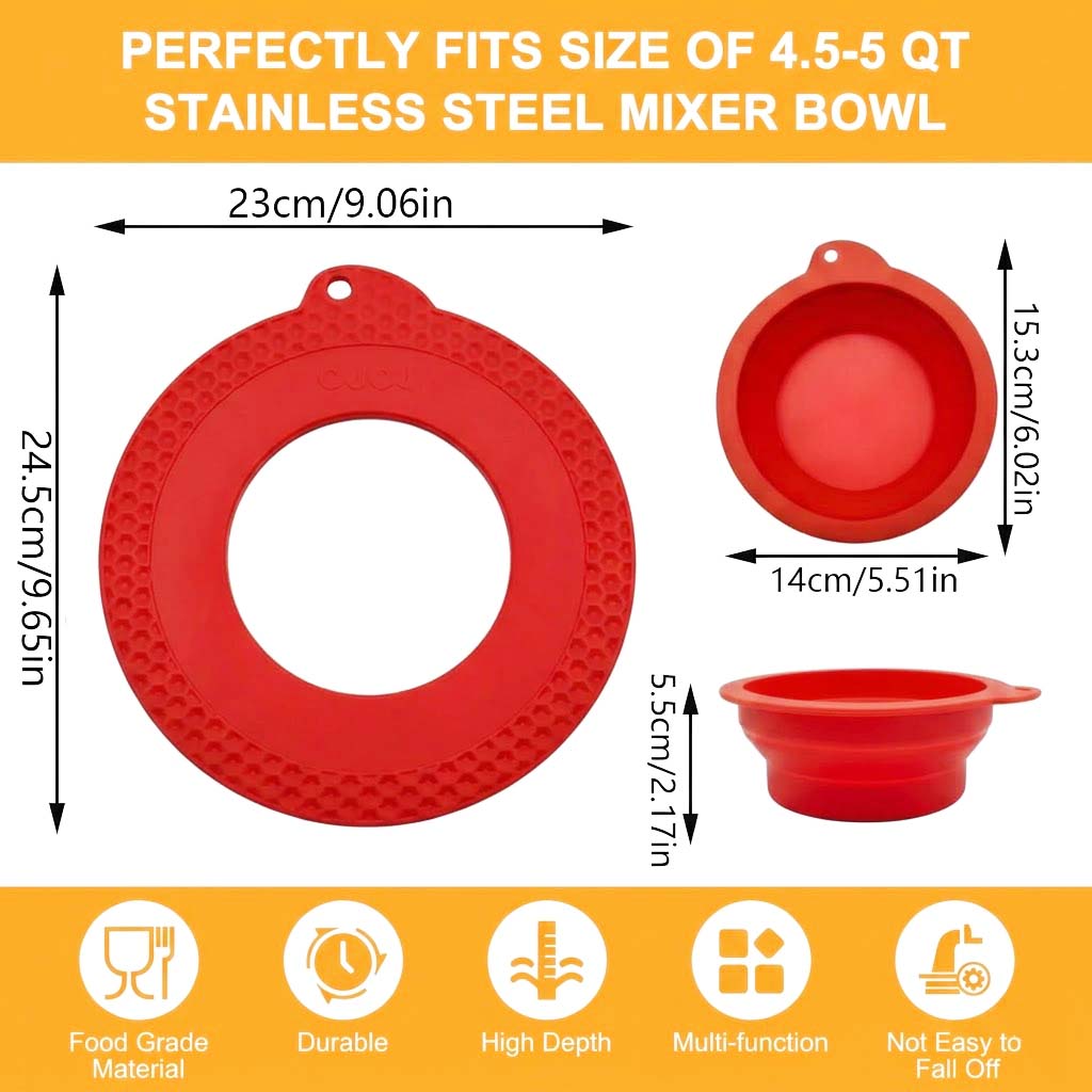 4.5～5クォート チルトヘッドスタンドシリコンミキサーボウ - Kitchenaid Baking Bowl のレビューと価格