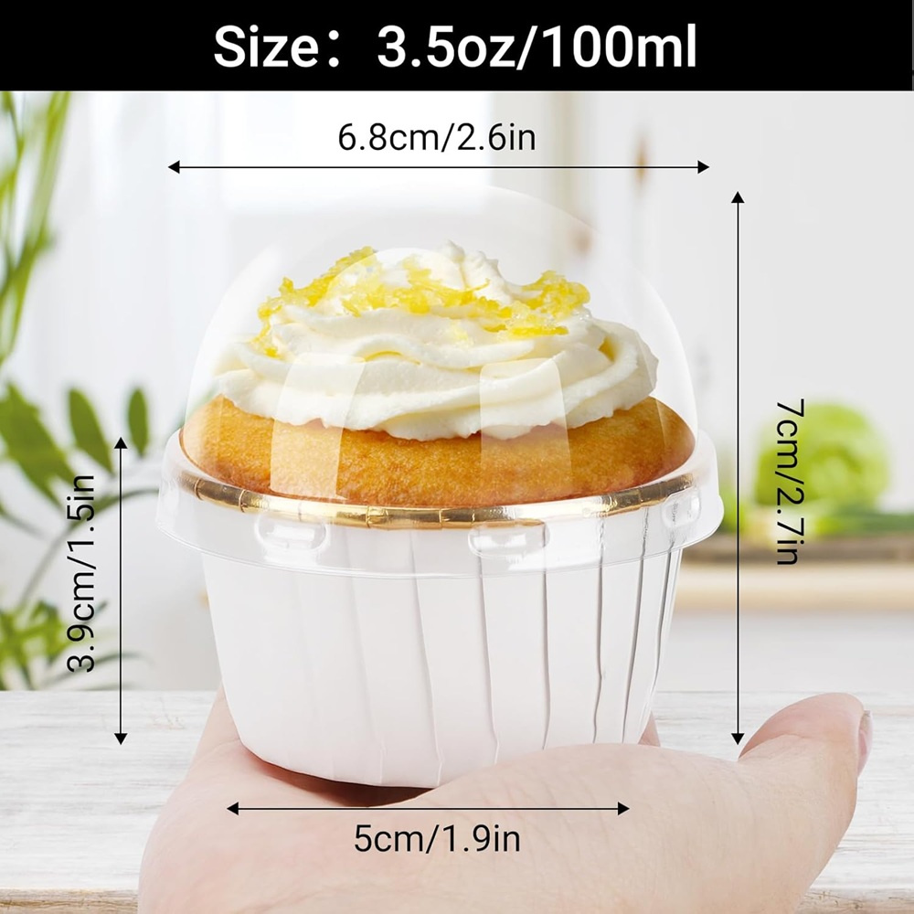 50個入り マフィンカップ 紙製カップケーキラッパー ベーキ - Kitchen Baking Sheets のレビューと価格