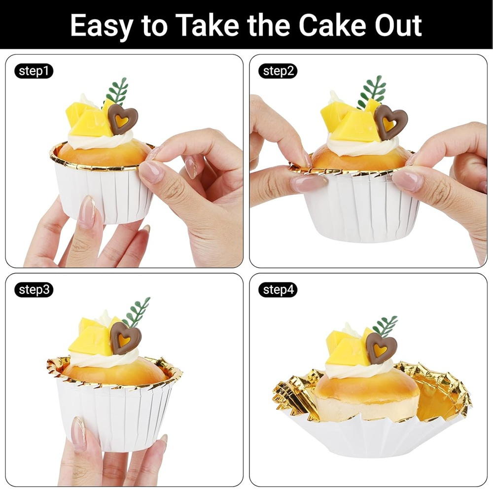 50個入り マフィンカップ 紙製カップケーキラッパー ベーキ - Kitchen Baking Sheets のレビューと価格