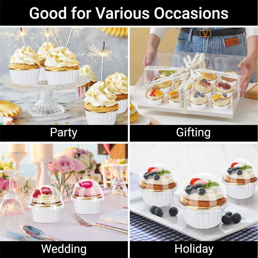 50個入り マフィンカップ 紙製カップケーキラッパー ベーキ - Kitchen Baking Sheets のレビューと価格