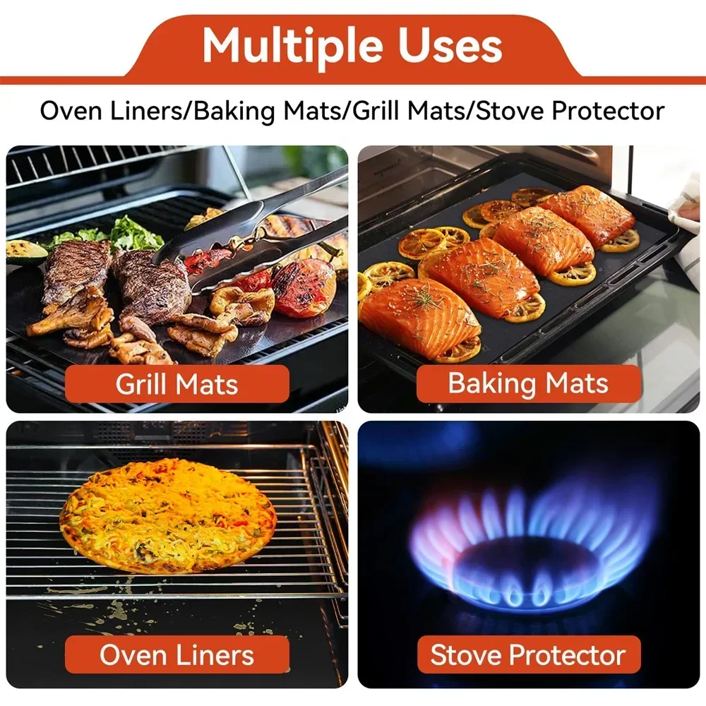 再利用可能なノンスティックオーブンライナー耐熱プロテクターマ - Super Kitchen Baking Mat のレビューと価格