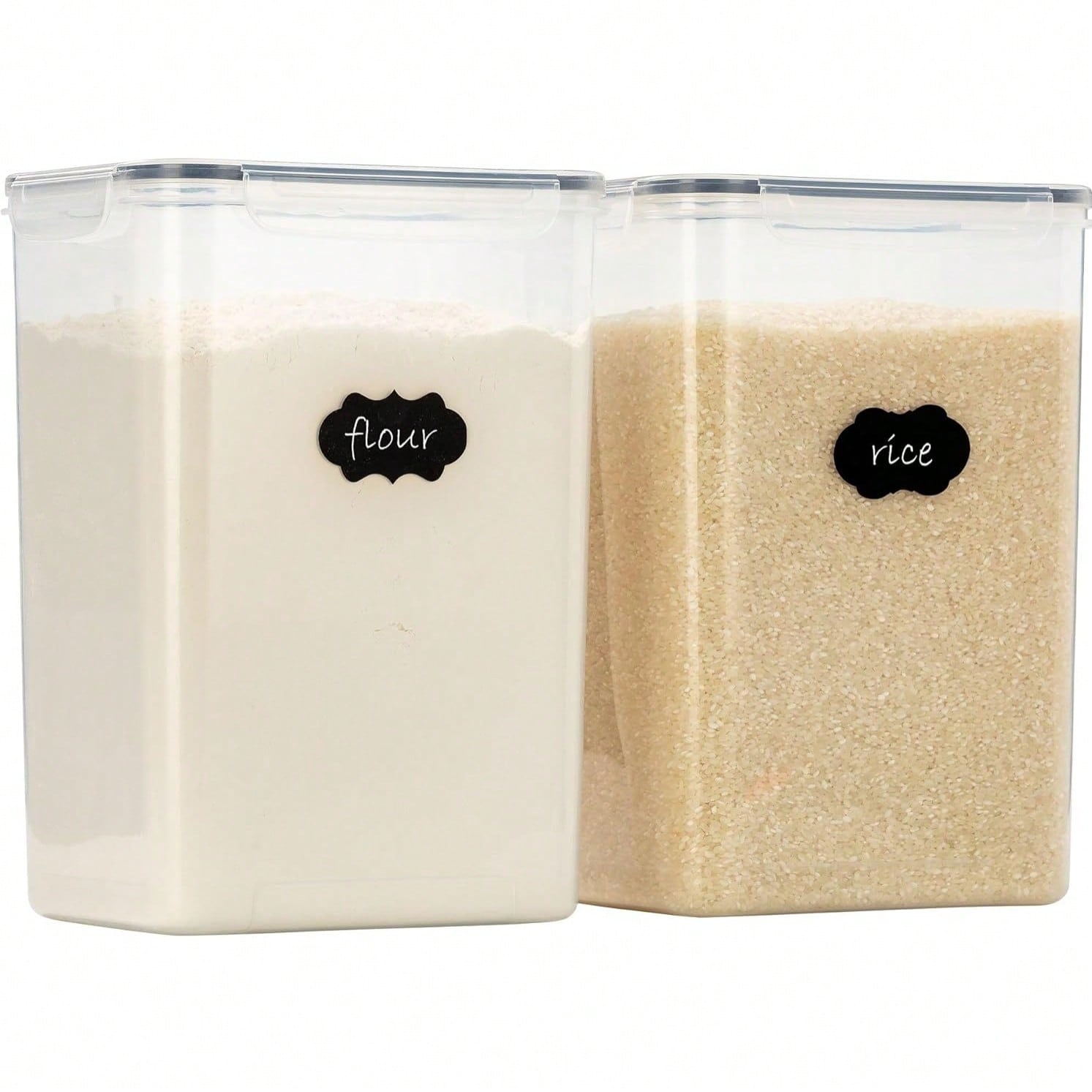 特大サイズの密閉食品保存容器、蓋付き、2個パック、9.5L、 - Kitchen Baking Pantry のレビューと価格