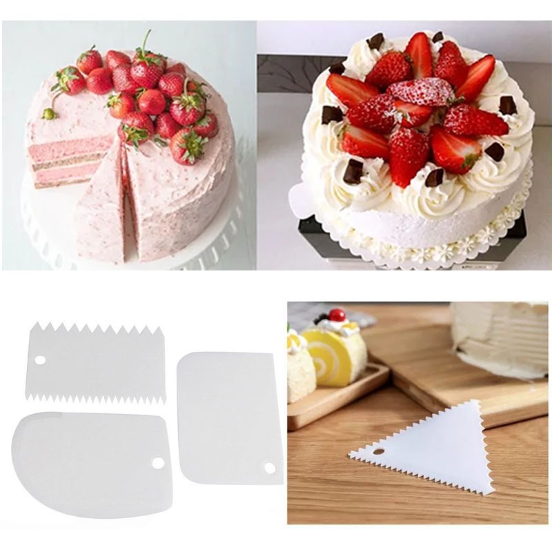 プラスチックケーキスクレーパーセット,クリームデコレーション - Fondant Smoother Set のレビューと価格
