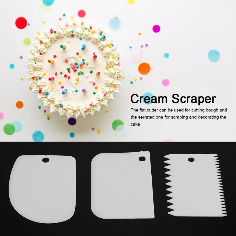 プラスチックケーキスクレーパーセット,クリームデコレーション - Fondant Smoother Set のレビューと価格