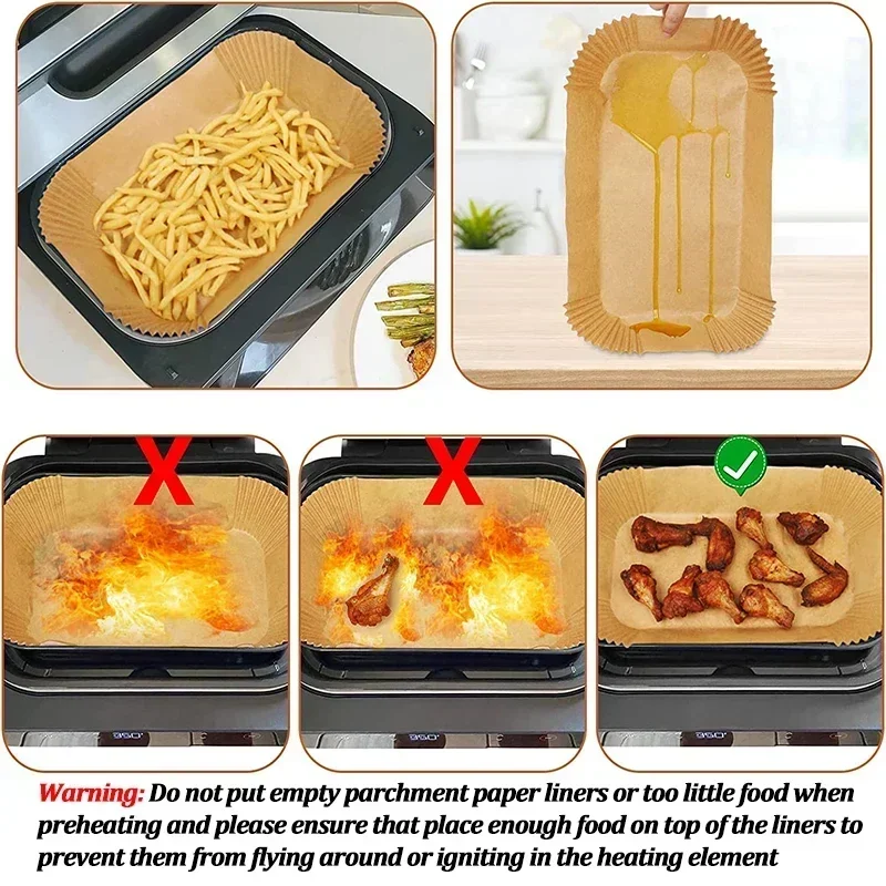 使い捨てエアフライヤー紙ノンスティックキッチンベーキングエア - Kitchen Baking Sheets のレビューと価格