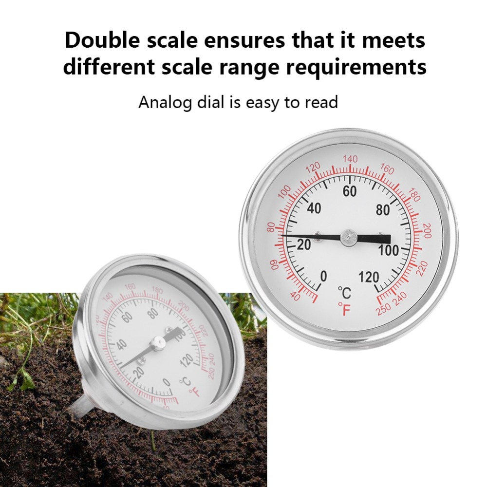 ステンレス鋼オーブン温度計シルバーアナログダイヤル肉用温度計 - Oven Thermometer Analog のレビューと価格