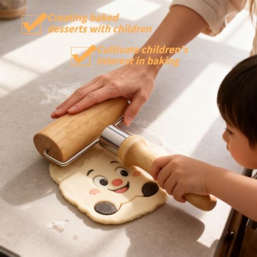 ピザや生地用のトップローリングピン - ノンスティック、木製 - Kitchen Baking Must Haves のレビューと価格