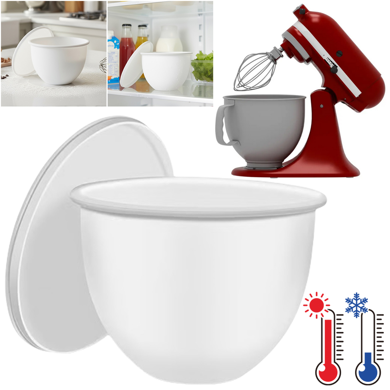 1PC ユニバーサルシリコンパッドライナー キッチンエイド  - Kitchenaid Baking Bowl のレビューと価格