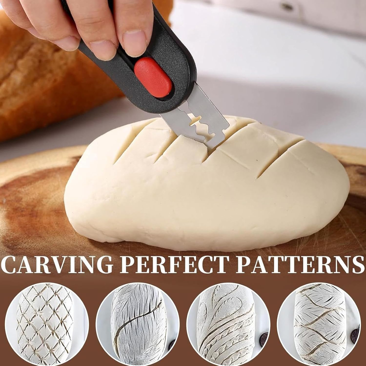 プルプッシュブレッドスコアリングレーム生地スコアリングツール - Bread Lame Scoring のレビューと価格