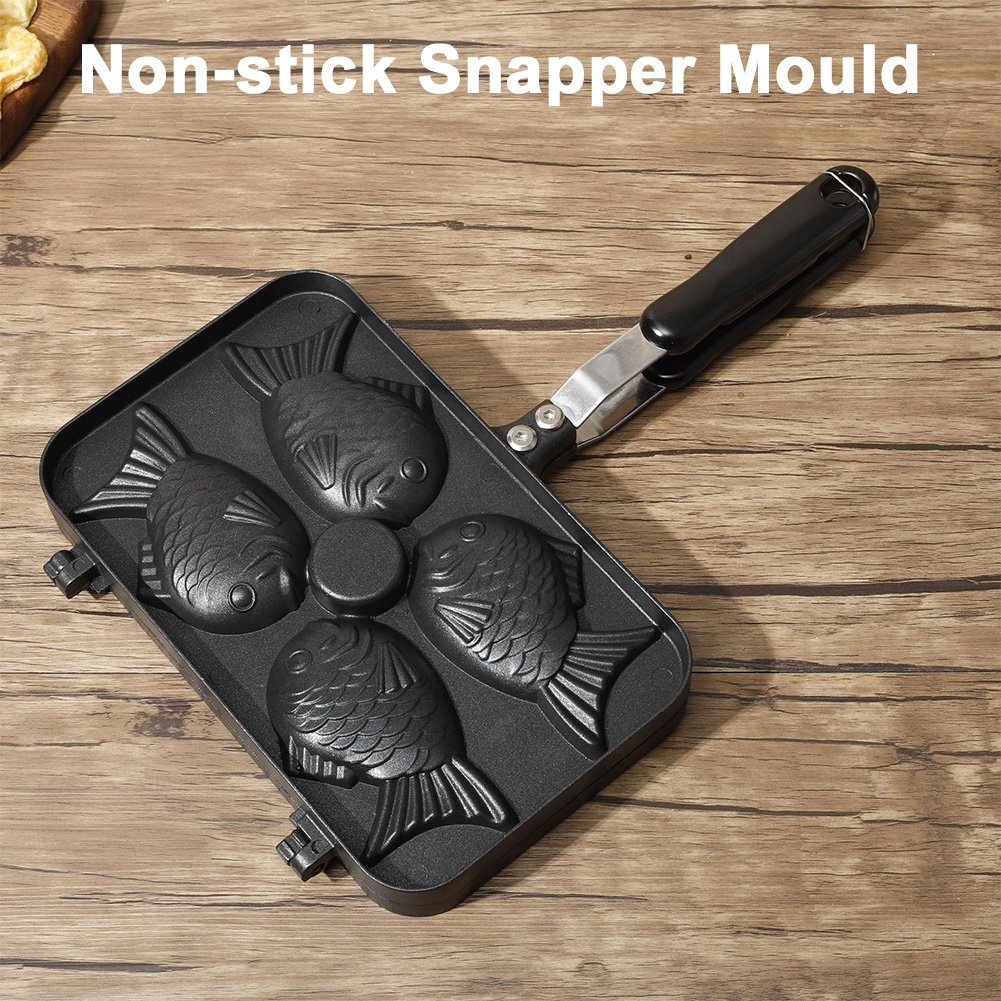 四つの魚の形をしたたい焼き調理器具ノンスティックキッチンDI - Kitchen Baking Machine のレビューと価格