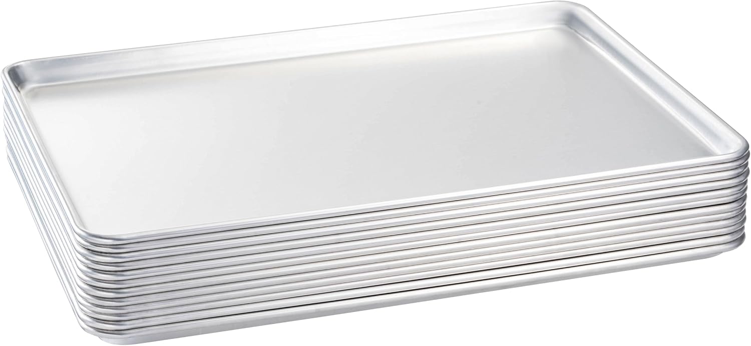 フルサイズ業務用アルミ製ベーキングシートパンセット、大型18 - Kitchen Baking Sheets のレビューと価格