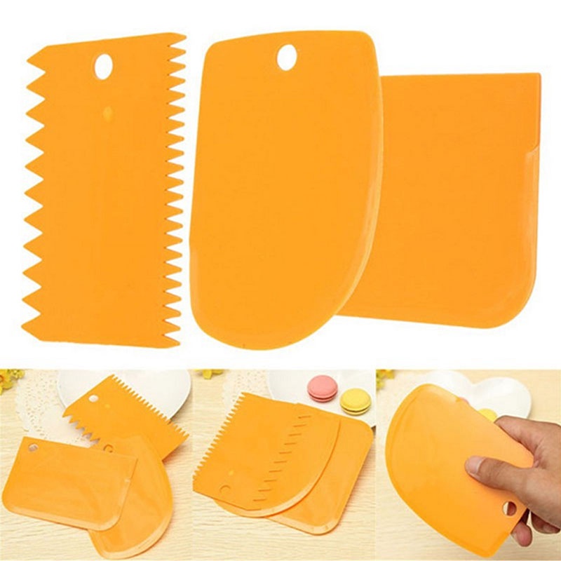 3 ピース/セットケーキスムーザーフォンダンカッターケーキデ - Fondant Smoother Set のレビューと価格