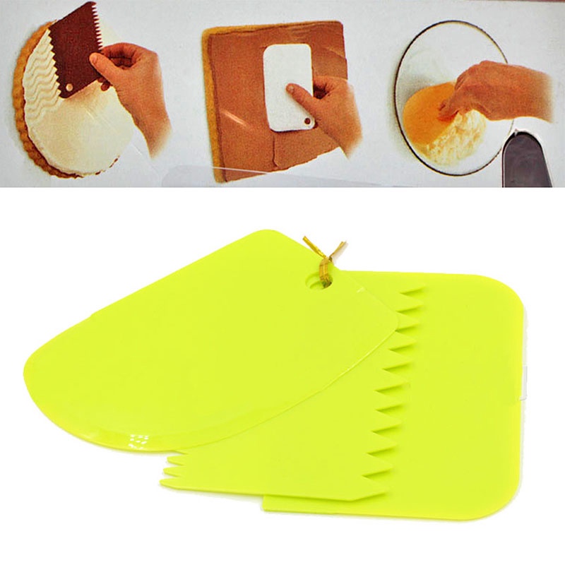 3 ピース/セットケーキスムーザーフォンダンカッターケーキデ - Fondant Smoother Set のレビューと価格