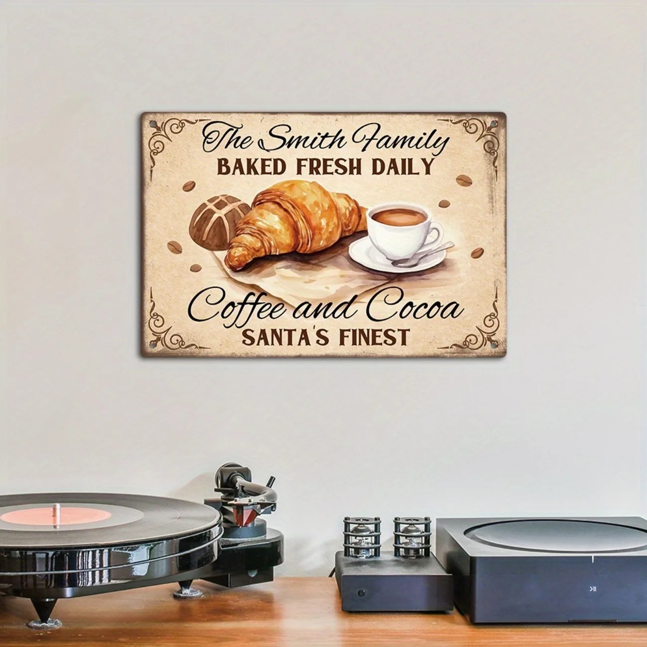 [2Dフラット]素朴な農家風ベーキングメタルプレートカスタム - Kitchen Baking Wall Art のレビューと価格