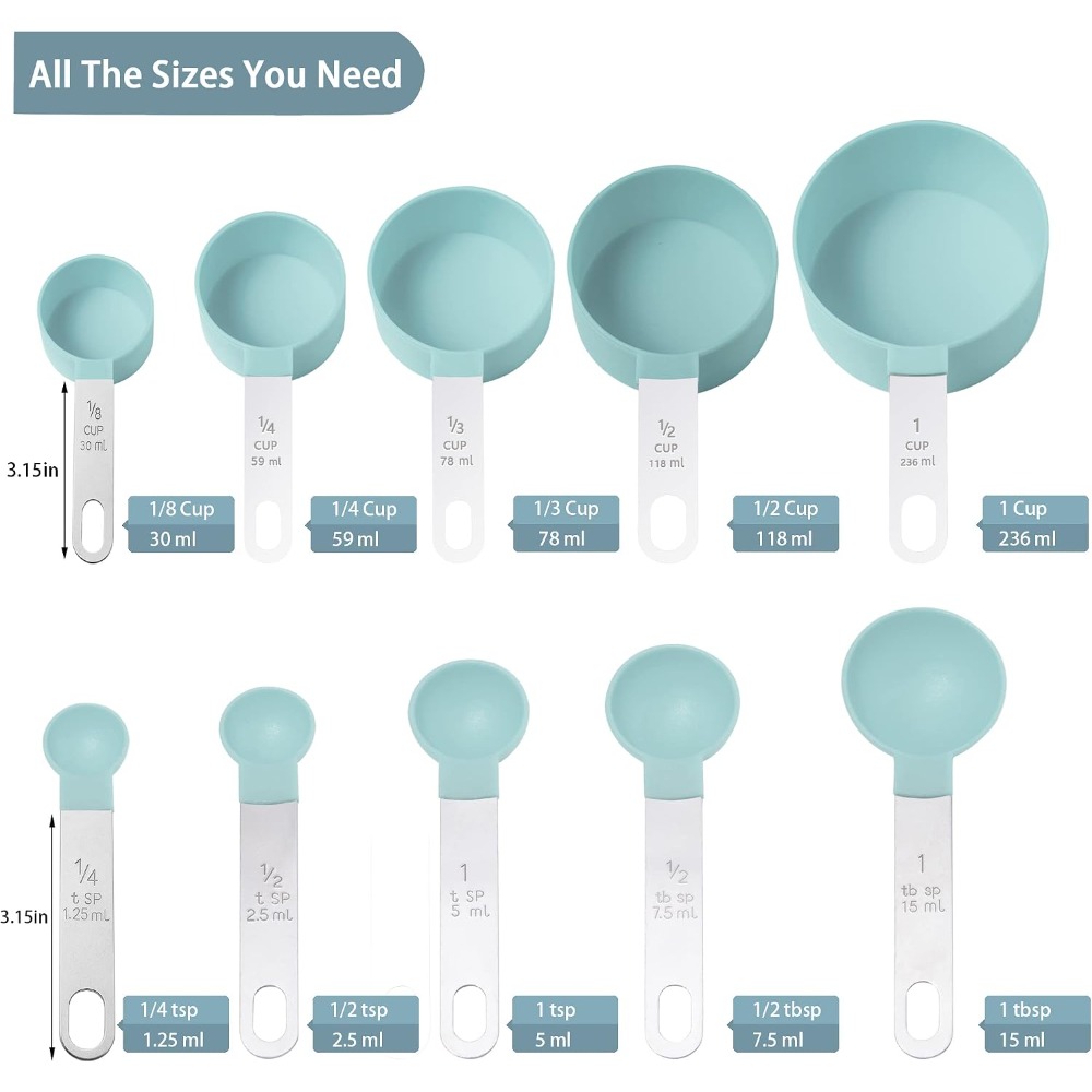 10個入り ステンレス製 計量カップ＆スプーンセット レイク - Baking (Kitchen Ingredient) のレビューと価格