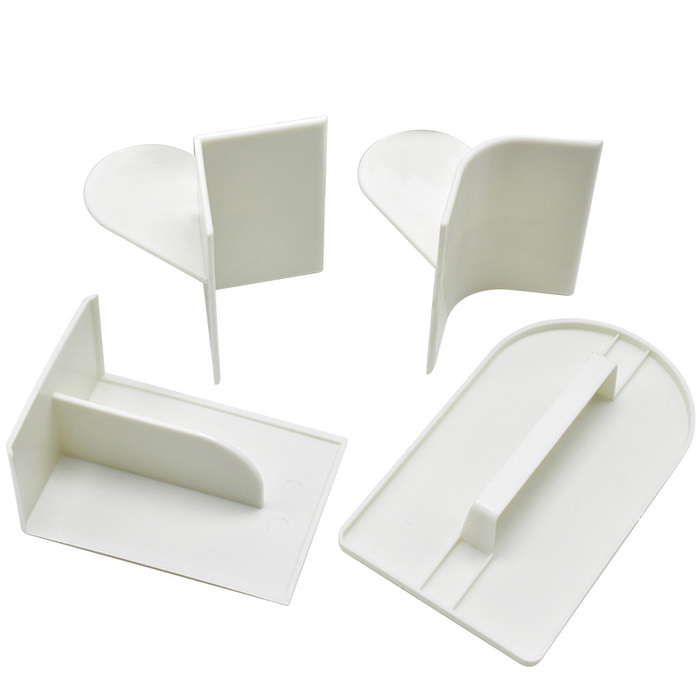ケーキフォンダンスムーサーセット4個入り、白いプラスチック製 - Fondant Smoother Set のレビューと価格