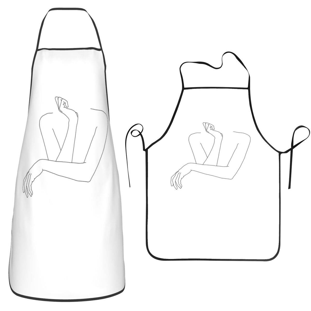 折り畳まれた腕の線画 - アンナエプロン シェフ ベーキング - Kitchen Baking Drawing のレビューと価格